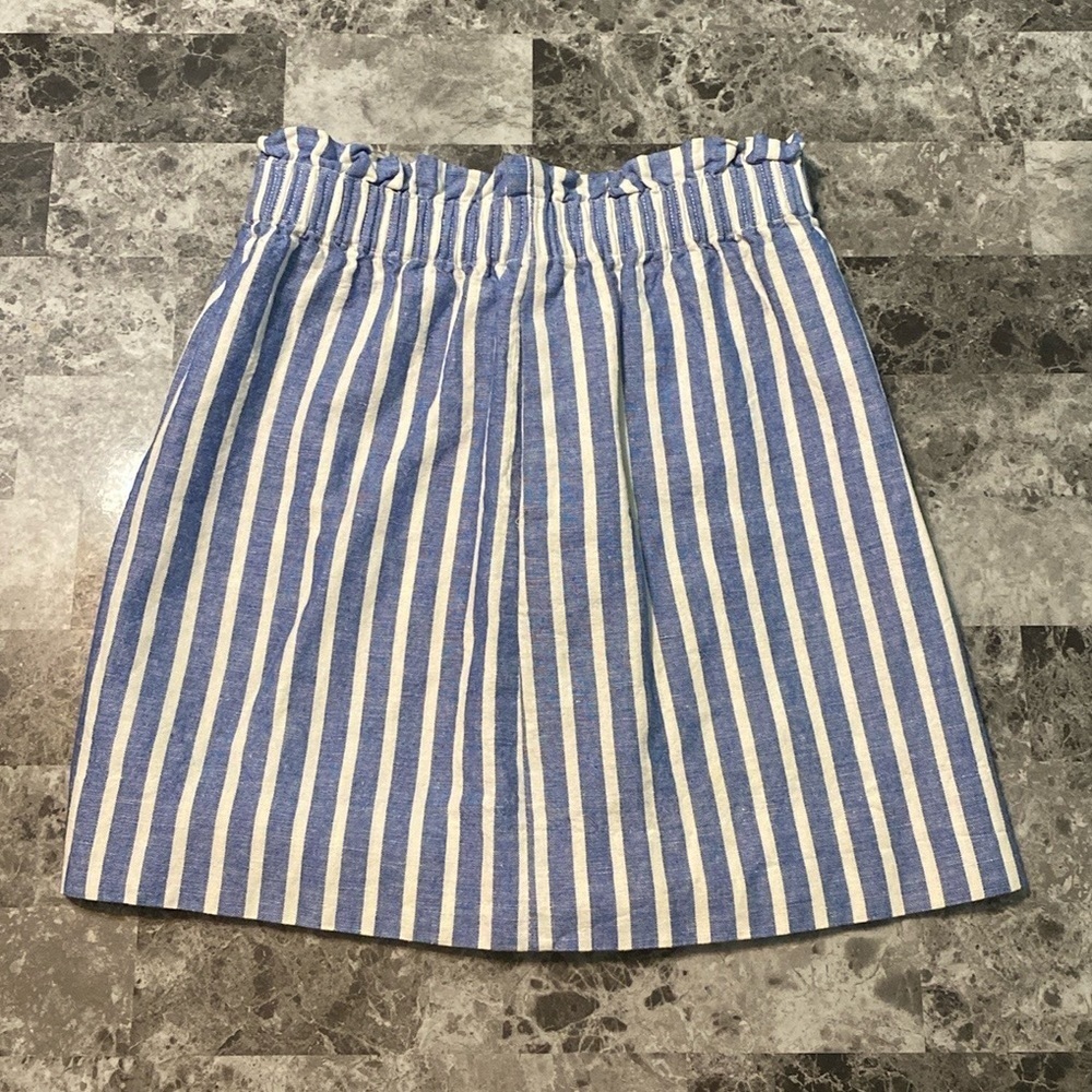 J. Crew Blue and White Striped Skirt - Size 2